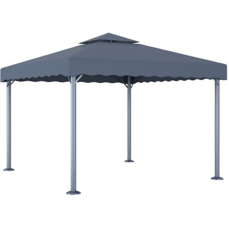 Tonnelle 300x300 cm Anthracite Aluminium vidaXL
