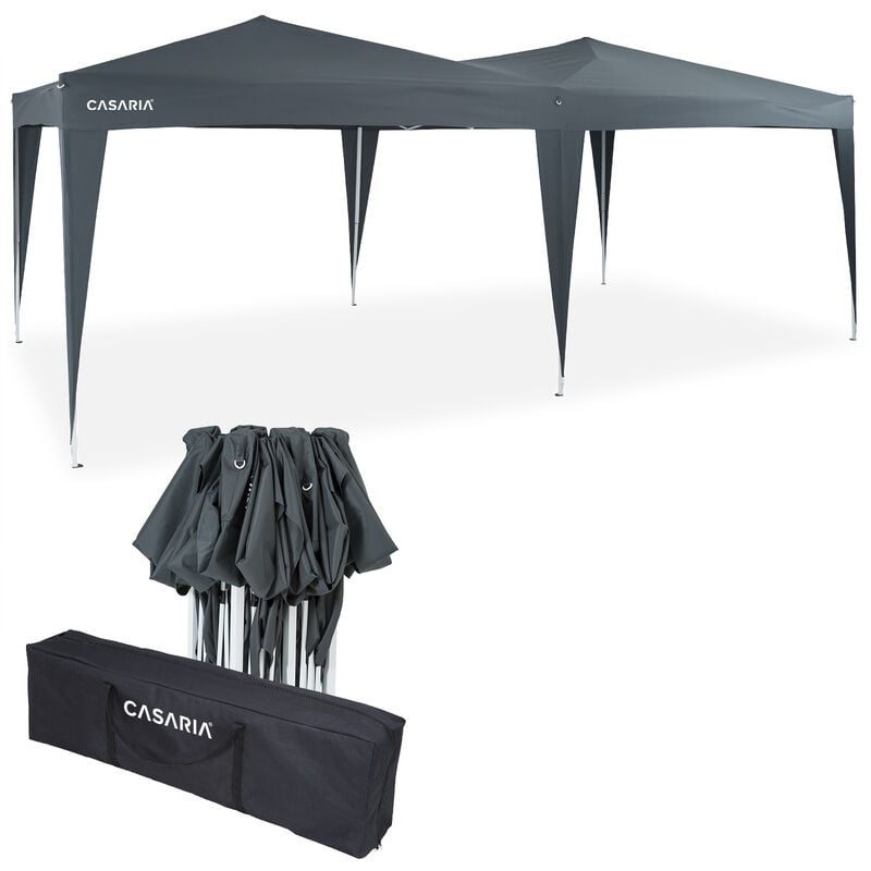 Tonnelle de jardin 3x6m Pop-Up imperméable Protection UV 50+ Sac de transport inclus - Couleur au choix Anthracite