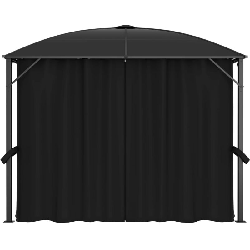 Vidaxl - Tonnelle avec rideaux 300x300x265 cm Anthracite