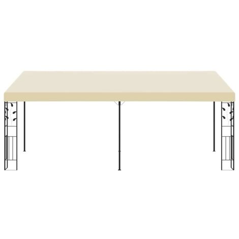 Tonnelle Barnum de Jardin, Pavillon, Pergola, Tente de jardin, à montage mural 6x3x2,5 m Crème OIB3883E
