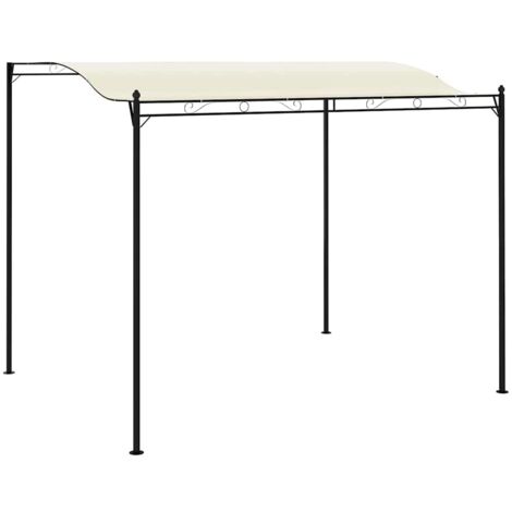 Tonnelle Barnum de Jardin, Pavillon, Pergola, Tente de jardin, Tissu Blanc crème OIB7917E