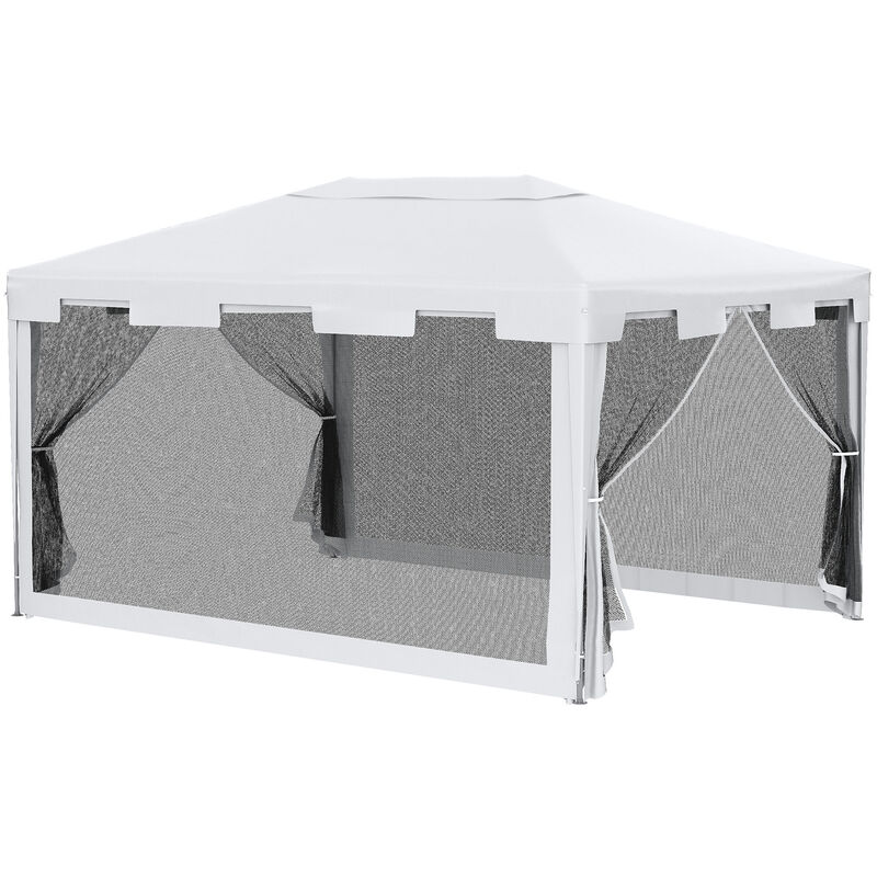 tonnelle barnum style colonial imperméable 4 x 3 x 2,45 m 4