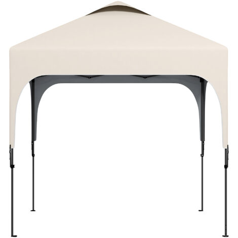 Tonnelle carrée 2,5x2,5 m pliable, barnum extérieur Oxford anti-UV50+, hauteur ajustable, cadre acier, sac de transport inclus