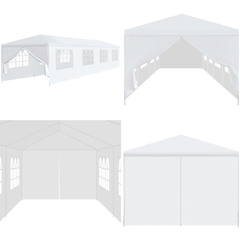 Vidaxl - Tonnelle de jardin 3x12 m Blanc - Tente De Jardin - Abri De Jardin - Tonnelle Pliable - Gazebo - Structure Extérieure - Home & Living