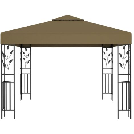 Tonnelle de jardin 3x3 m Taupe 180 g/m² CFW351434