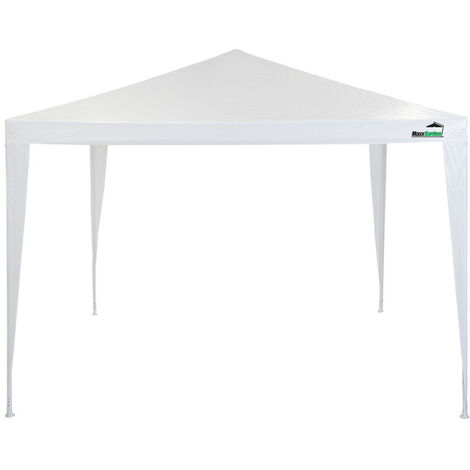 Tonnelle de Jardin 3x3m - 9m² - Protection UV 50+ - Structure en Acier - Blanc - MaxxGarden