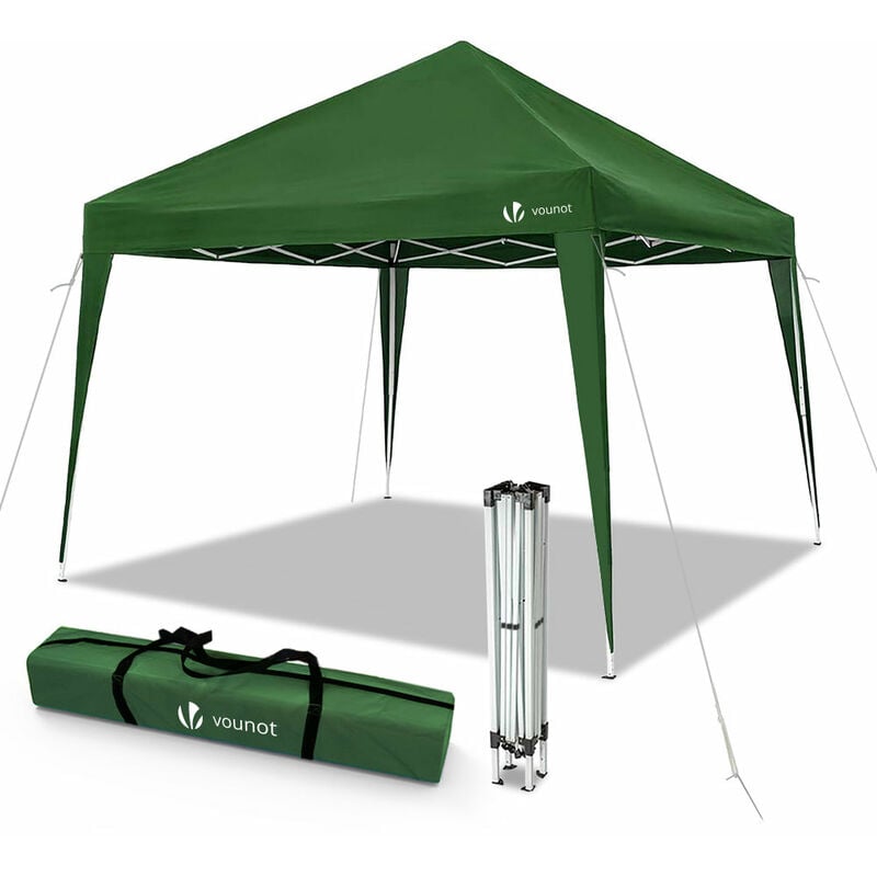 Vounot - Tonnelle de jardin 3x3m pliable avec sac de transport vert
