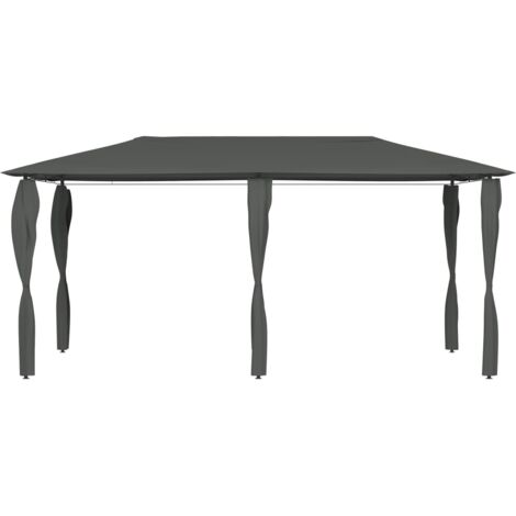 Tonnelle de jardin à revêtement de poteaux 3x6x2,6 m Anthracite 160 g/m² CFW975342