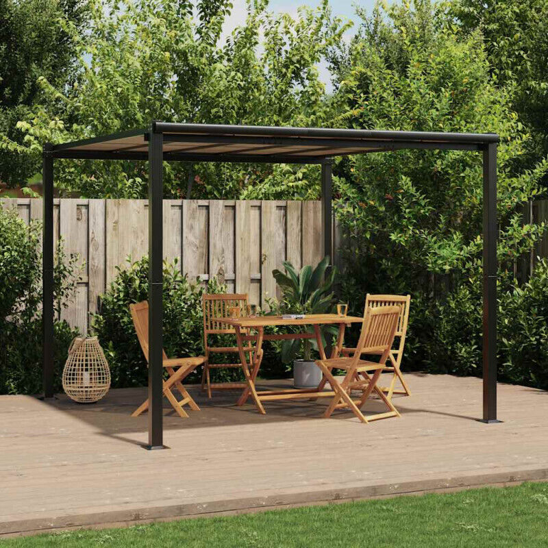 Vidaxl - Tonnelle de jardin anthracite 3x3 m aluminium