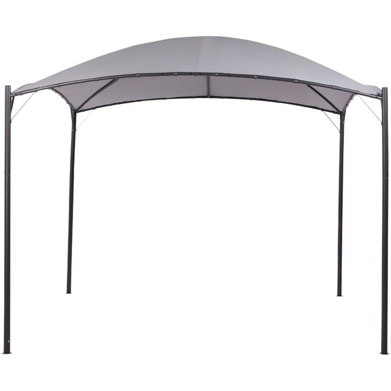 Beliani - Tonnelle de jardin avec Structure en Métal 305 x 305 cm et Toile Gris Vomero