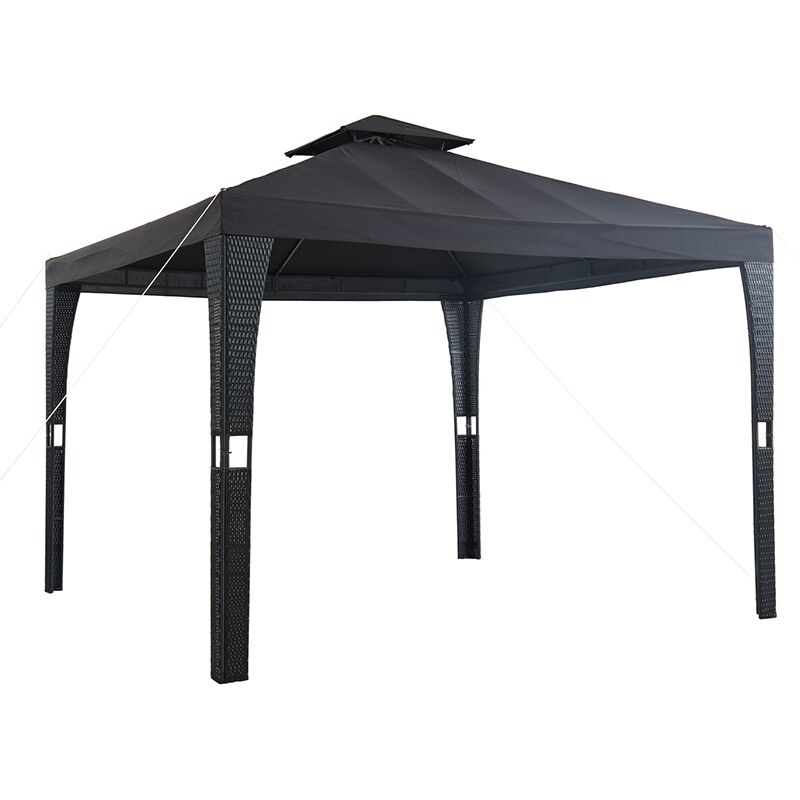 Tonnelle de jardin lilas coloris noir - Noir