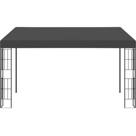 Tonnelle de jardin mural 3x4 m Anthracite Tissu CFW728574