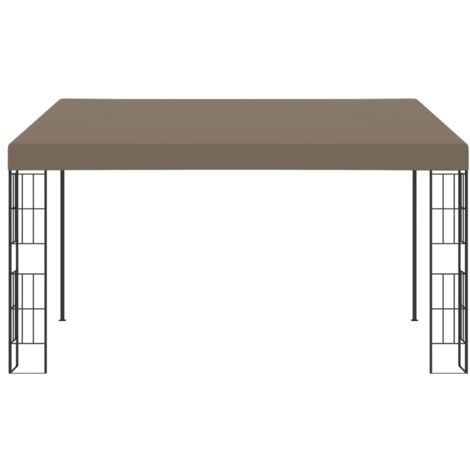 Tonnelle de jardin mural 4x3 m Taupe Tissu CFW682560