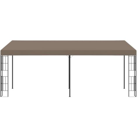 Tonnelle de jardin mural 6x3 m Taupe Tissu CFW511537