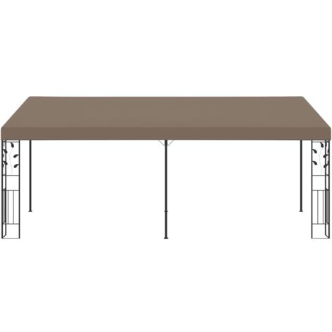 Tonnelle de jardin mural 6x3x2,5 m Taupe CFW317431
