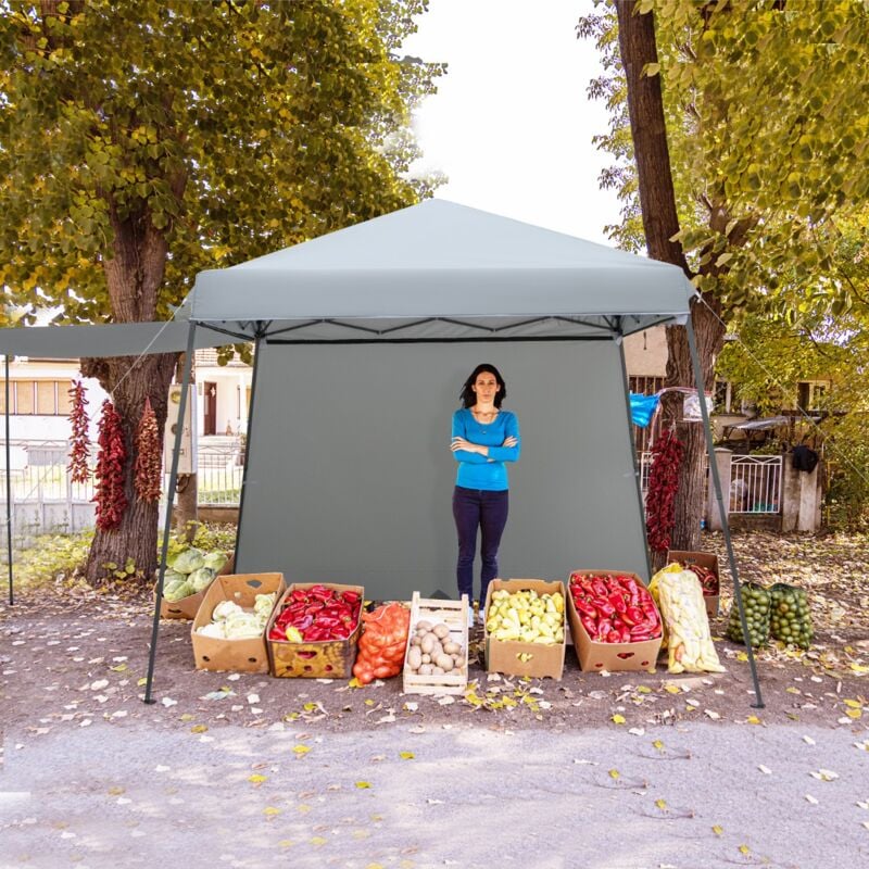 Tonnelle de Jardin Pliable Instantané 300 x 300 cm avec Parois Latérale Amovibles Sac à Roulettes Hauteur Réglable DESIGN IN