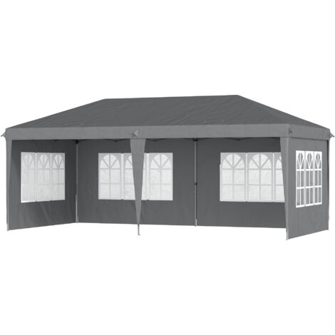 Tonnelle de jardin pliante LILIAN grise