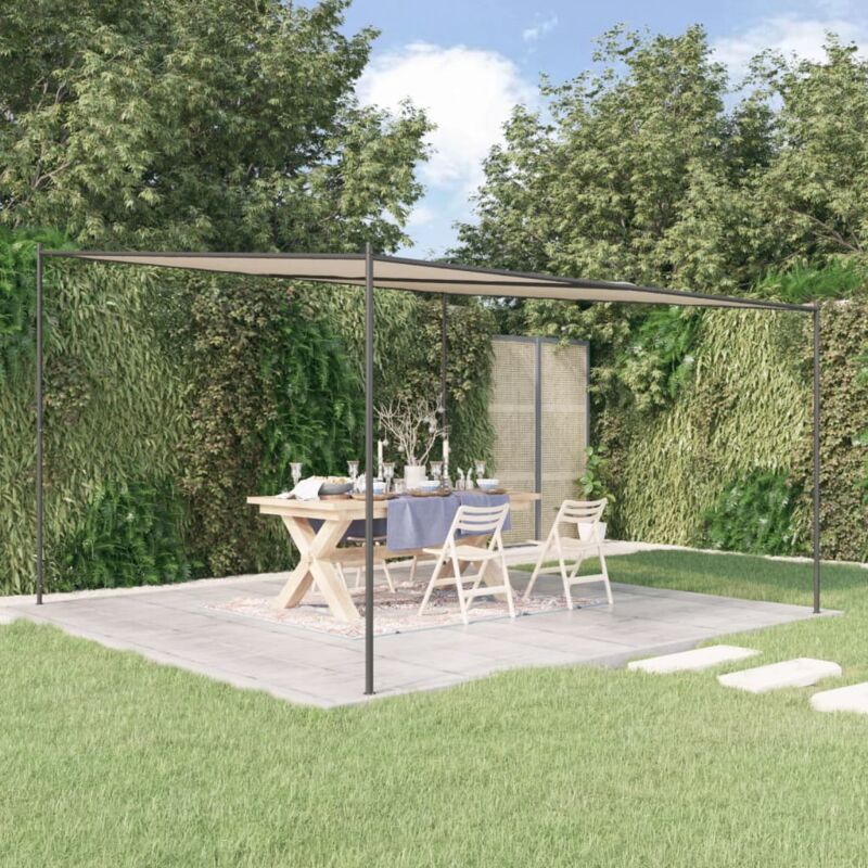 Maison Chic - Tonnelle de jardin Tonnelle Barnum Belvédère beige 4x4 m 180 g/m² tissu et acier 65952