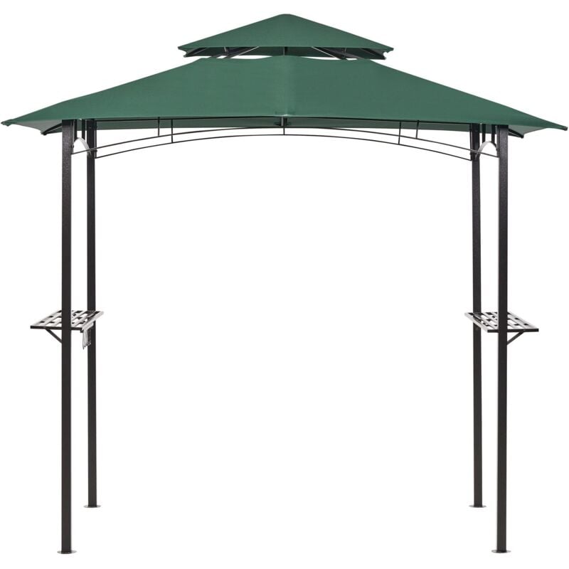 Beliani - Tonnelle de Jardin Vert Foncé en Acier et Polyester 240 x 148 cm Rectangle Naro