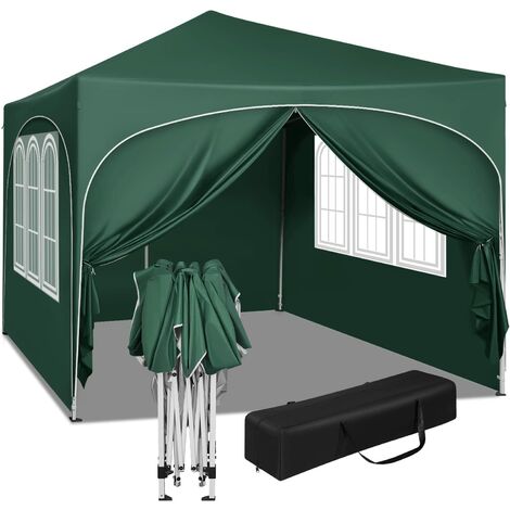YITAHOME Tonnelle de Jardin 3x3m Pliable Pop Up Tente imperméable Anti