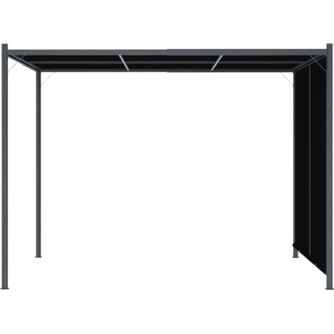Tonnelle de jardin，Pergola de jardin avec toit rétractable 3x3 m Anthracite CFW310778