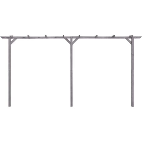 Tonnelle de jardin,Pergola de jardin Gris 400x40x205 cm Bois de pin imprégné CFW310778