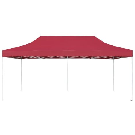 Tonnelle de jardin，Tente de réception pliable Aluminium 6x3 m Bordeaux CFW63804