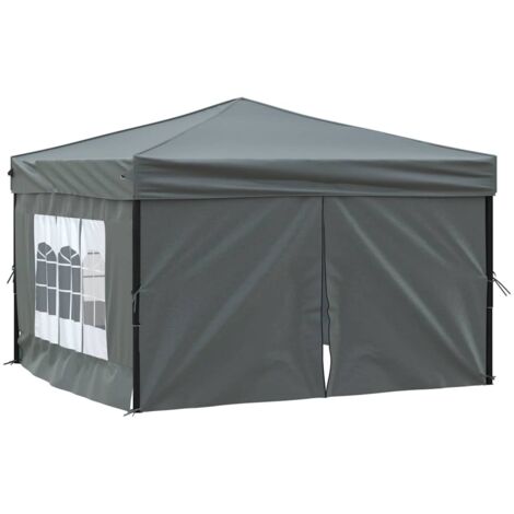 Tonnelle de jardin，Tente de réception pliable avec parois Anthracite 3x3 m CFW63844
