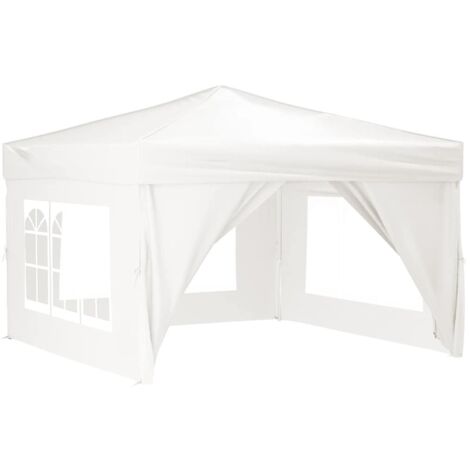 Tonnelle de jardin，Tente de réception pliable avec parois Blanc 3x3 m CFW63848