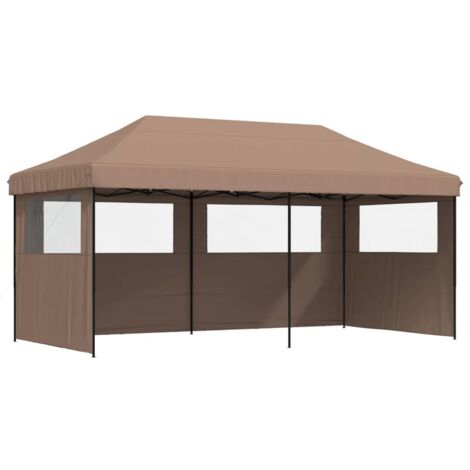 Tonnelle de jardin，Tente de réception pliable escamotable avec 3 parois latérales CFW63910