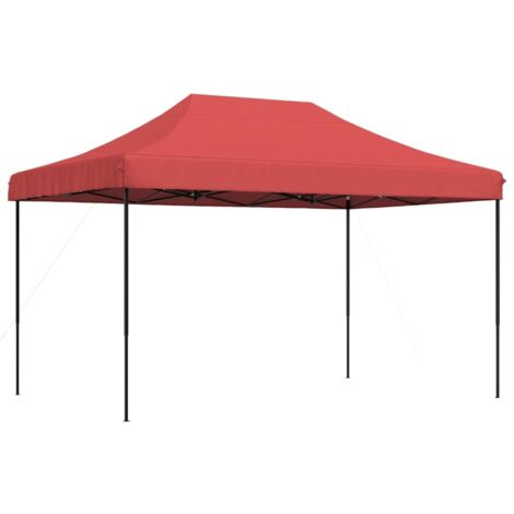 Tonnelle de jardin，Tente de réception pliable escamotable bordeaux 440x292x315 cm CFW310778