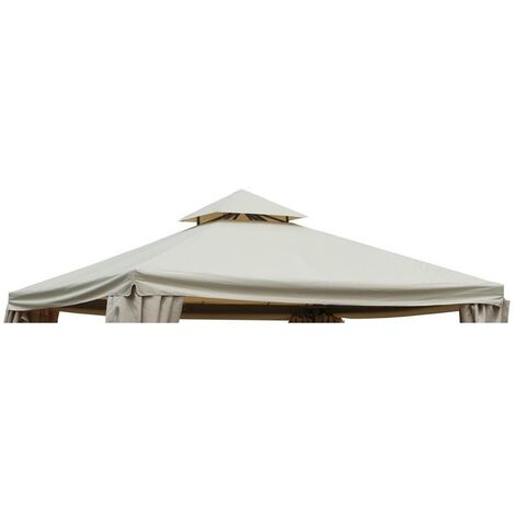 Tonnelle de remplacement de toit de luxe Dallas 3x3 cm