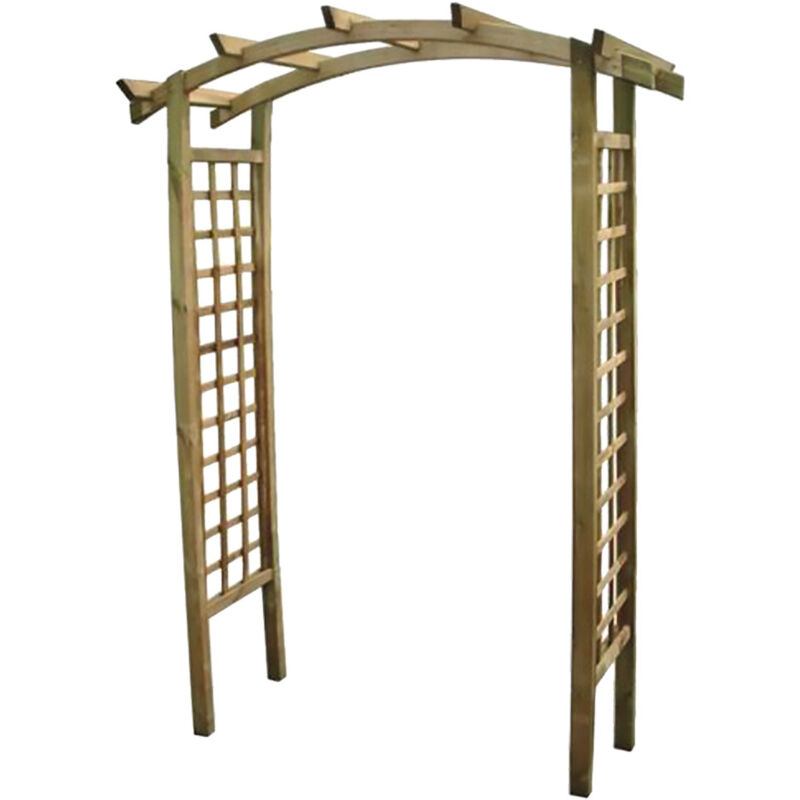 Tonnelle double en bois de pin impre'gne' cm180x70x220h tonnelle pour jardin exte'rieur