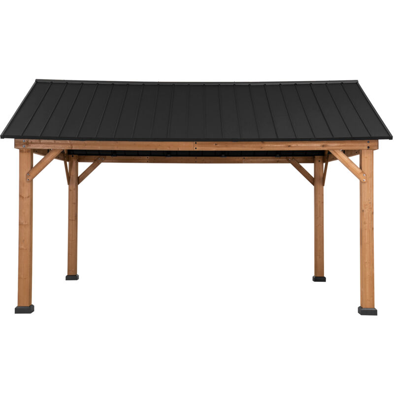 Sunjoy - Tonnelle en cèdre tödi en anthracite - 336cm x 400cm
