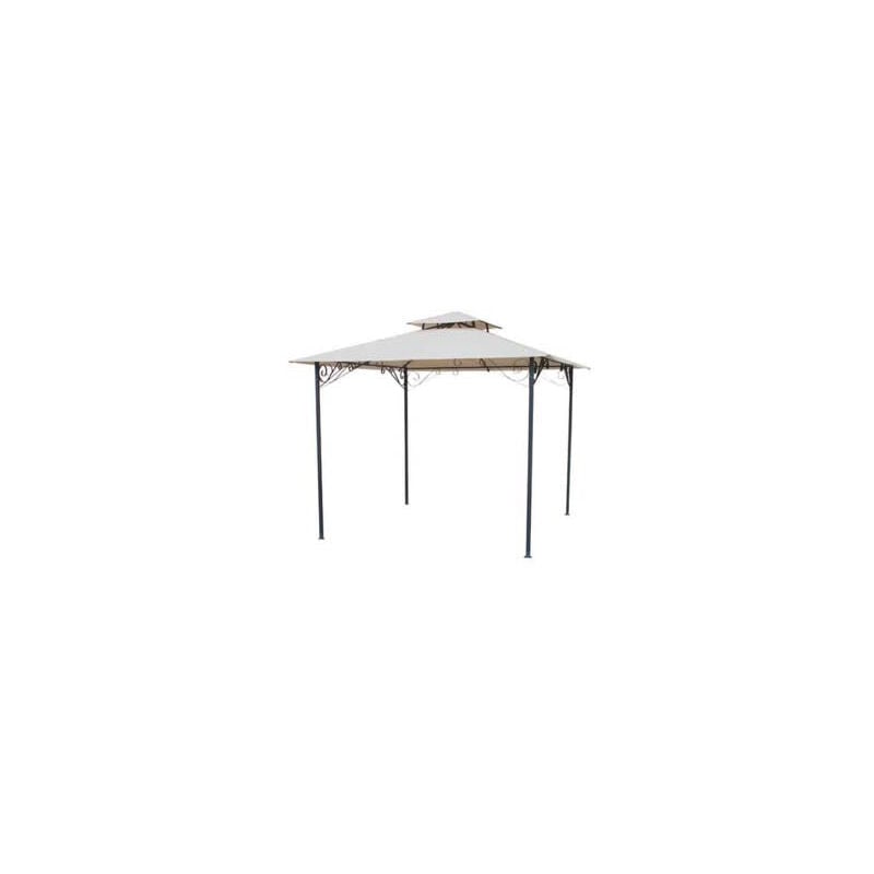 Vette - Gazebo ornemental en aluminium - cm.300x300x280h. - couleur beige A-08