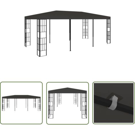 Tonnelle et Pergola de jardin,Belvédère Barnum 3x6 m Anthracite OWV97519 DESIGN IN