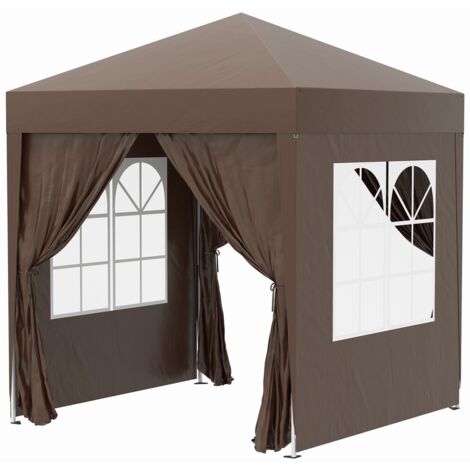 Tonnelle et pergola-Pavillon pliant 4 parois-Fenêtres et protection UV-Tente jardin-Sac inclus-Acier Oxford-200x200x240cm