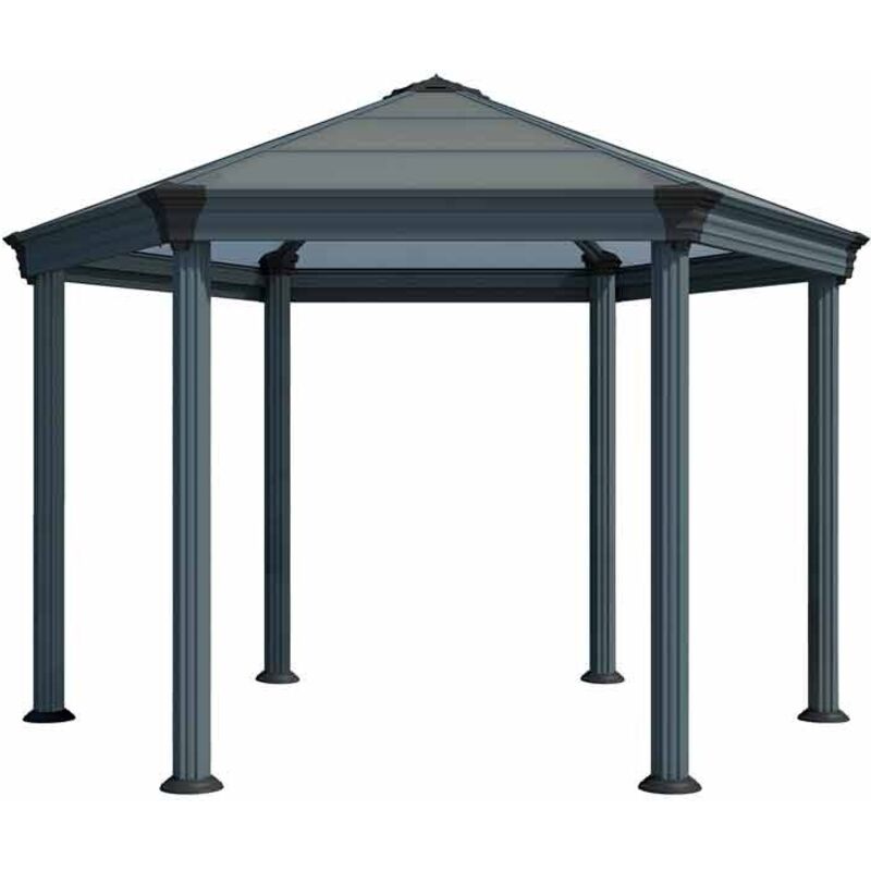 Palram - Tonnelle hexagonale roma, Moustiquaire Non