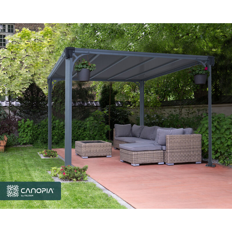 Canopia Tonnelle de jardin Milano 3X3 Grise