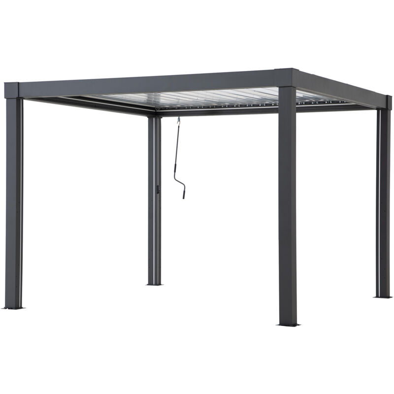 Tonnelle Multi matterhorn en anthracite - 306cm x 306cm