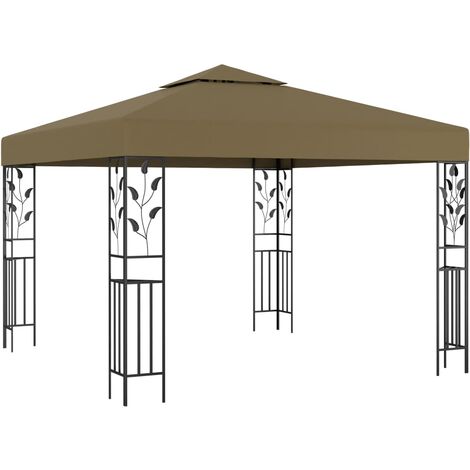 Tonnelle/pavillon de jardin Mode  Tente de réception de luxe 3x3 m Taupe 180 g/m² -67723