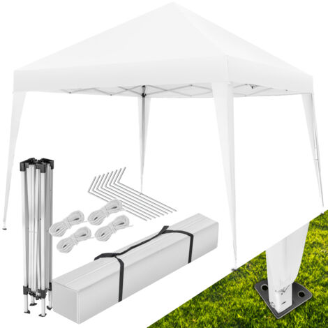 Tectake – Tonnelle pliable 3x3m en acier revêtu – Tissu polyester 165 g/m² – Protection UV 30+ – Montage rapide avec pieds réglables