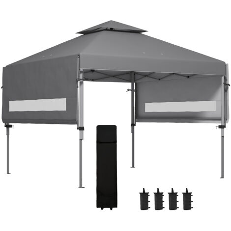 Tonnelle pliante 5x3m Oxford avec parois ajustables, chariot de transport inclus
