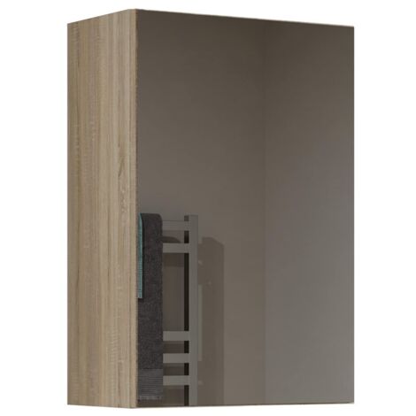 TONNI - Armadio a specchio a parete 1 anta - Mobile da bagno con specchio - Dimensioni 40x22x60 cm - Mobili da bagno