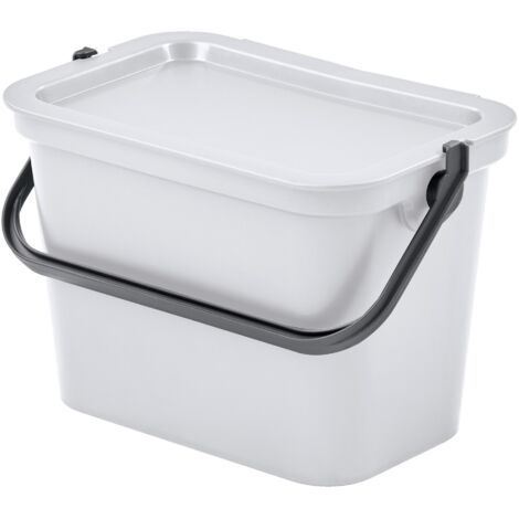 Tontarelli Papelera MODA 5L con asa 27,5x17,6x18,58 cm - blanco
