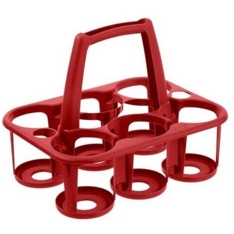 Tontarelli Porta Bottiglie Cover Line Cestello 6 Posti Rosso