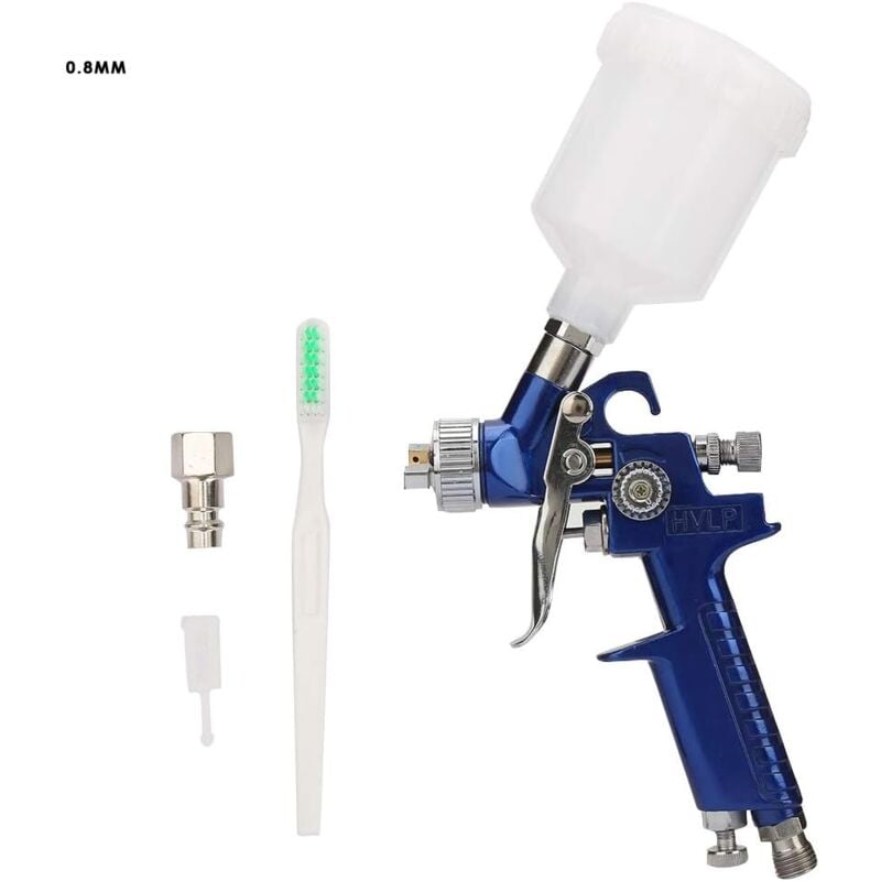 Tonysa - 0.8mm buse 125ml Mini Jet pneumatique Gu-n, pour la réparation de Peinture de Voiture H-2000A(H-2000A 0.8mm), Pistolet à Peinture