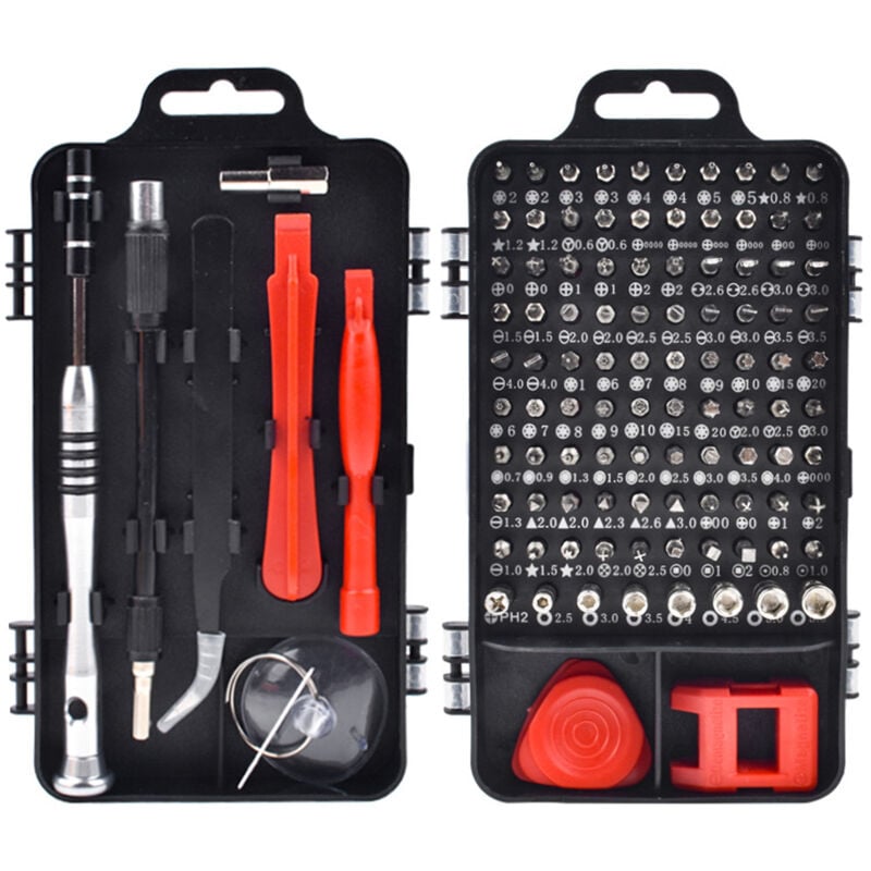 TONYSA 110 en 1 Kit Tournevis de precision, Set Outils avec Torx T1 T2 T3 T4 T5 T6 T7 T8 T9 T10 T15 T20, Etoile P2 P5 P6 P8, etc, pour iPhone,