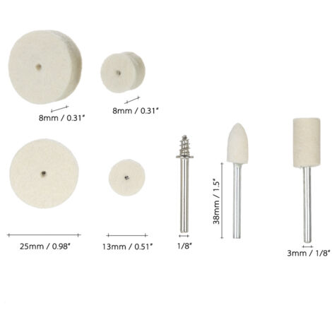 TONYSA 129 pièces outils de roue de polissage abrasif feutre de laine accessoires de polissage de Surface métallique outil rotatif