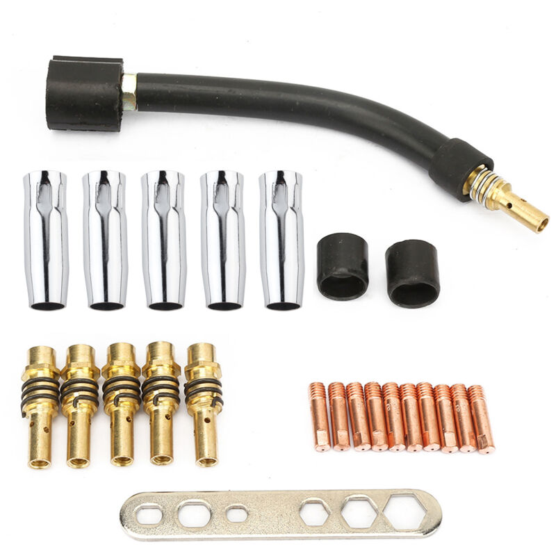 Tonysa - 15AK pointe de Contact 0.8mm M6 et support de pointes diffuseur et tasse de bouclier et col de torche pour torche de soudage MB15 15AK mig